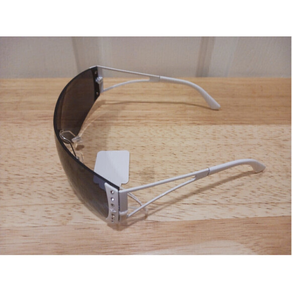 Frameless Large Glasses With White Side Rims - Picture 4 of 8